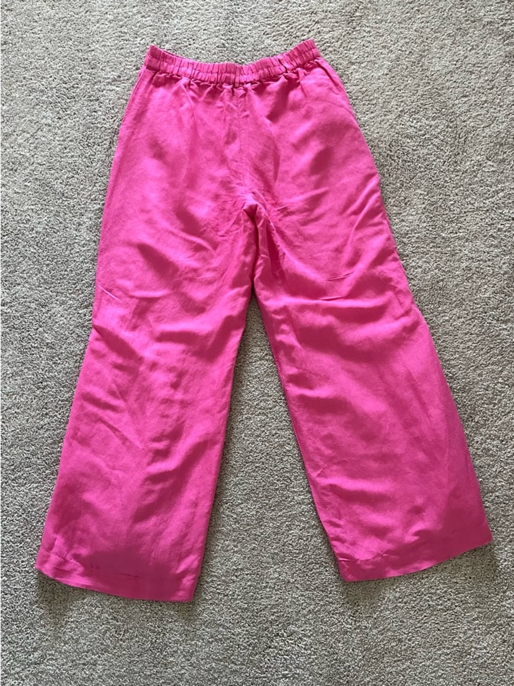 Boston Proper Embroidered Wide-Leg Pants Size 8 Pink Statement Resort Chic ✨ - Picture 6 of 6